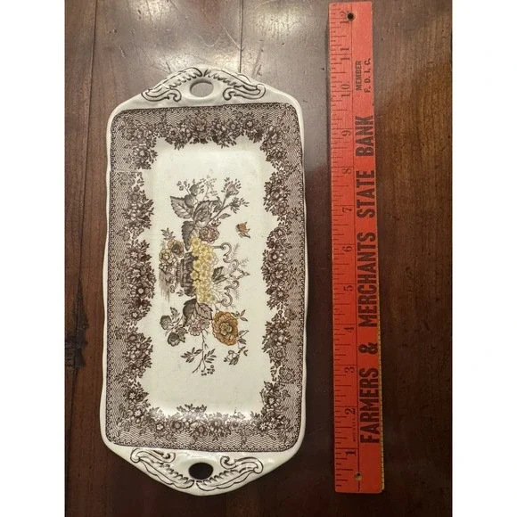 Vintage Ascot by Mason's Ironstone Rectangular Sandwich Tray - Picture 3 of 4
